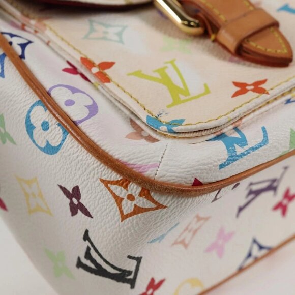 LOUIS VUITTON Monogram Multicolor Lodge GM Bag White M40051 Auth 136625V - Picture 3 of 16